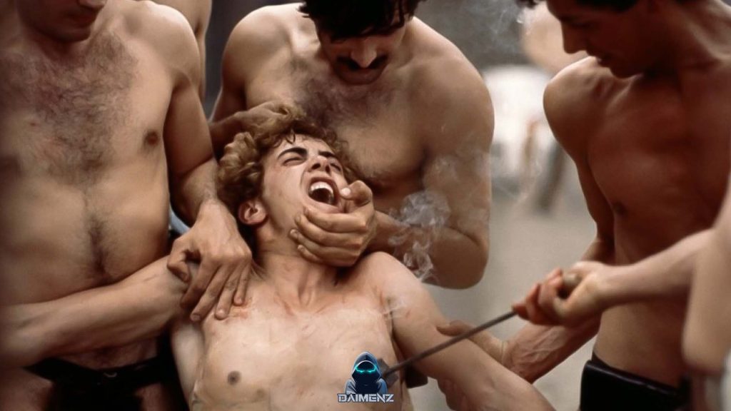 سکانسی از فیلم Salo or the 120 Days of Sodom 1975 (به علت قوانین، معذوریم از گذاشتن عکس های حساس تر)